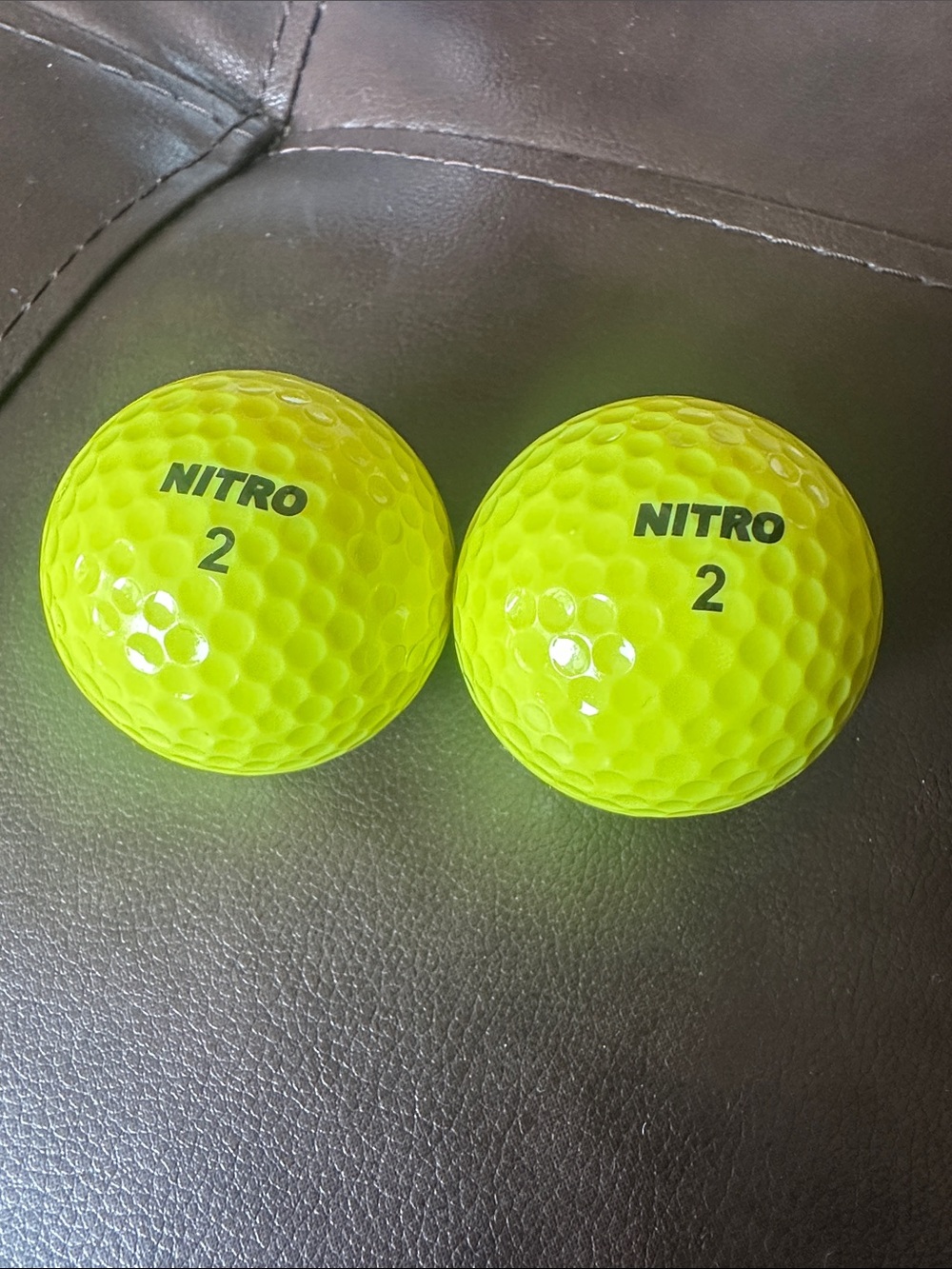 NITRO 2 Neon Yellow Golf Balls - Pack of 2